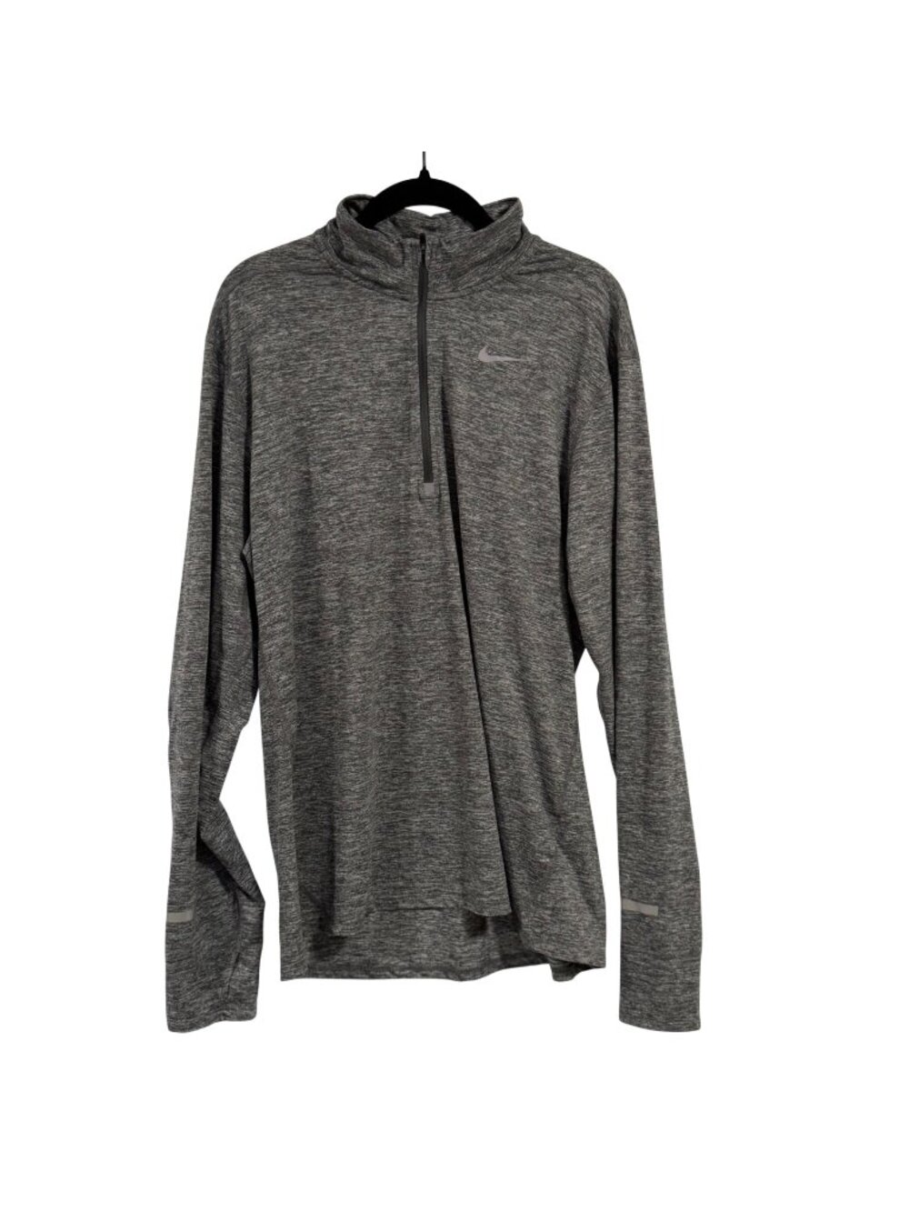 Nike Dri-Fit Element 1/2 Zip Gray Running Pullover Shirt Men's Size L